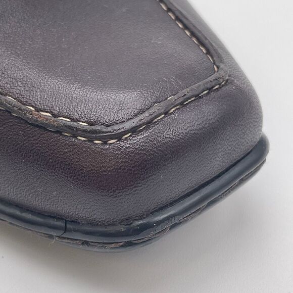 SOFFT Leather Slip-on Shoes Women’s Size 8.5 Cognac Brown Square Toe Kitten Heel - Picture 13 of 15